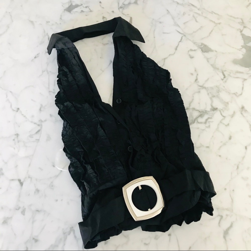 NEW Ruffle Halter Top with Buckle